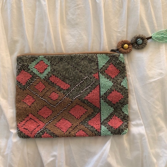 Anthropologie Jasper and Jeera beaded clutch - Picture 2 of 5